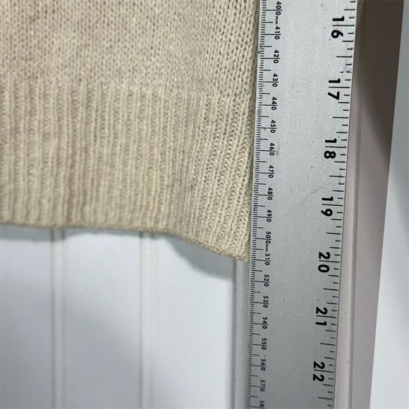 Vintage Andrew St John Silk Angora Blend Ruffle Collar Pearl Button Sweater L - Picture 5 of 8